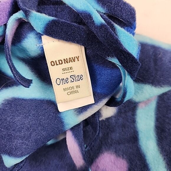 2 Old Navy Fleece Fringed Scarf Colorful Winter Warm Cozy Soft Cold Weather - Picture 5 of 6